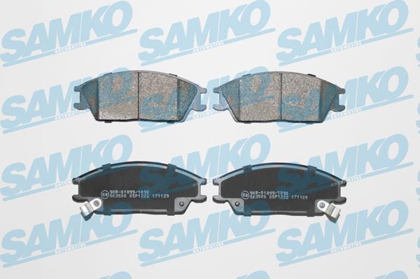 Samko 5SP1222 - Тормозные колодки, дисковые, комплект autospares.lv