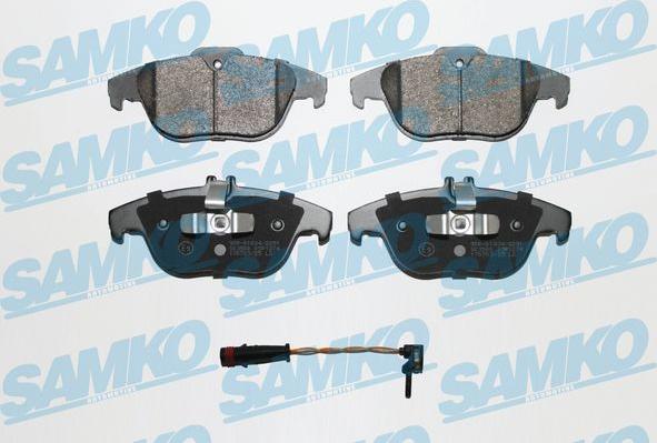 Samko 5SP1274A - Тормозные колодки, дисковые, комплект autospares.lv