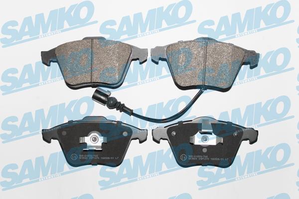 Samko 5SP1270 - Тормозные колодки, дисковые, комплект autospares.lv