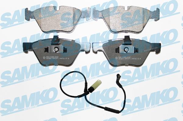 Samko 5SP1271A - Тормозные колодки, дисковые, комплект autospares.lv