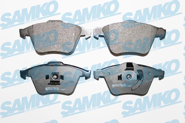 Samko 5SP1277 - Тормозные колодки, дисковые, комплект autospares.lv