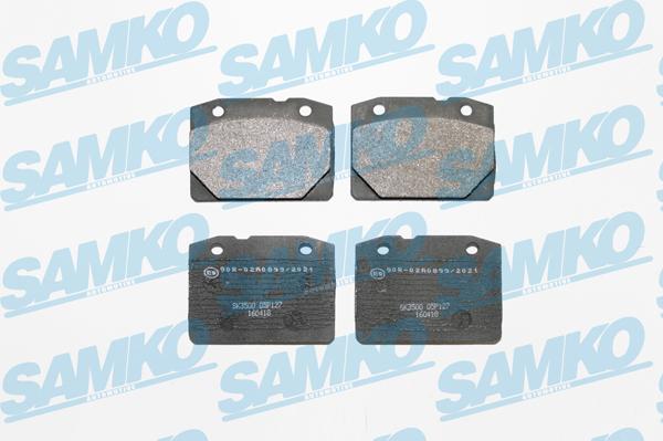 Samko 5SP127 - Тормозные колодки, дисковые, комплект autospares.lv