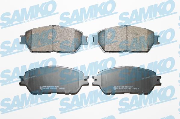 Samko 5SP1792 - Тормозные колодки, дисковые, комплект autospares.lv
