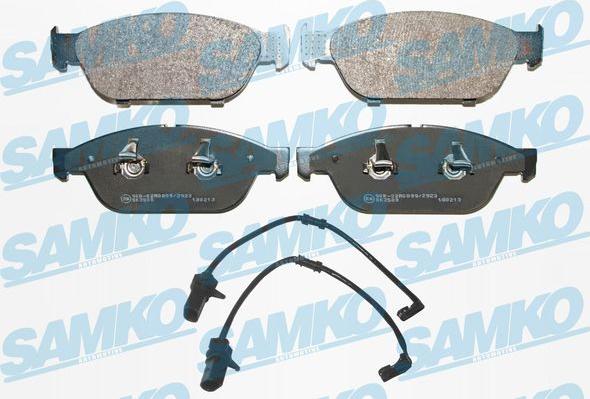 Samko 5SP1743A - Тормозные колодки, дисковые, комплект autospares.lv