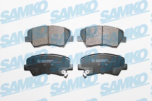Samko 5SP1753 - Тормозные колодки, дисковые, комплект autospares.lv