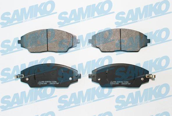 Samko 5SP1769 - Тормозные колодки, дисковые, комплект autospares.lv