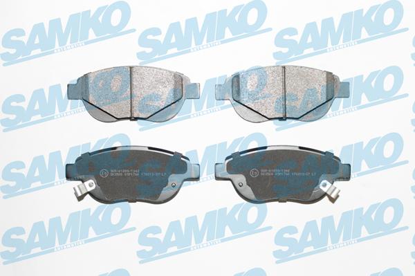 Samko 5SP1760 - Тормозные колодки, дисковые, комплект autospares.lv
