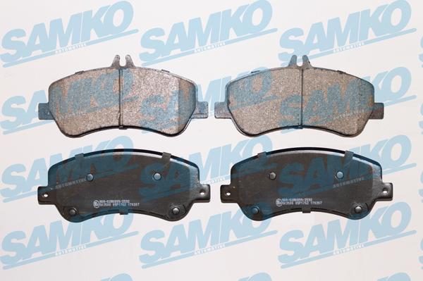 Samko 5SP1762 - Тормозные колодки, дисковые, комплект autospares.lv