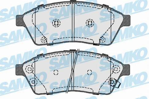 Samko 5SP1708 - Тормозные колодки, дисковые, комплект autospares.lv