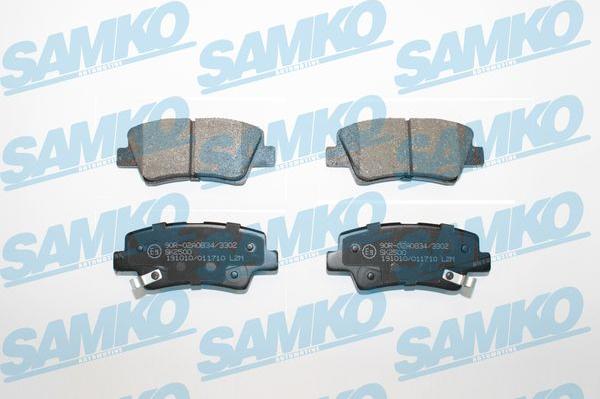 Samko 5SP1710 - Тормозные колодки, дисковые, комплект autospares.lv