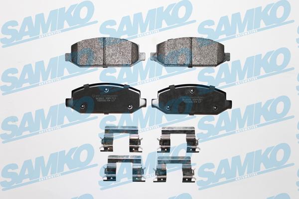 Samko 5SP1711 - Тормозные колодки, дисковые, комплект autospares.lv