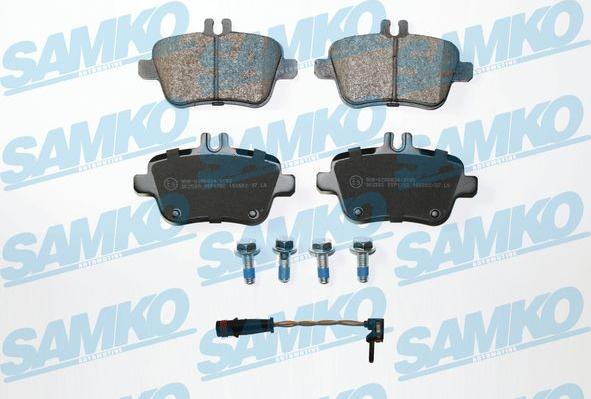 Samko 5SP1782A - Тормозные колодки, дисковые, комплект autospares.lv