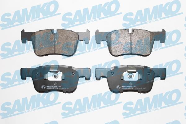 Samko 5SP1739 - Тормозные колодки, дисковые, комплект autospares.lv