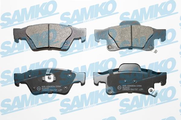 Samko 5SP1737 - Тормозные колодки, дисковые, комплект autospares.lv