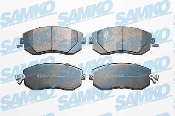 Samko 5SP1729 - Тормозные колодки, дисковые, комплект autospares.lv