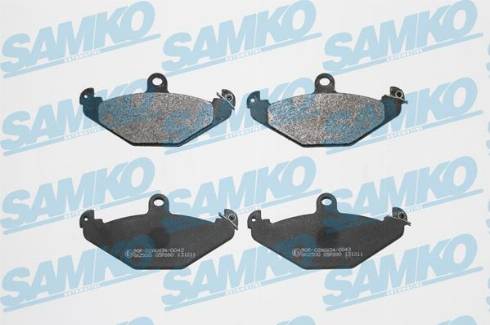 Samko 5SP890 - Тормозные колодки, дисковые, комплект autospares.lv