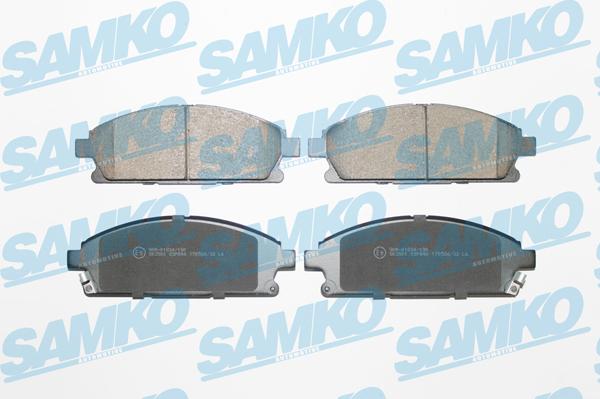 Samko 5SP846 - Тормозные колодки, дисковые, комплект autospares.lv