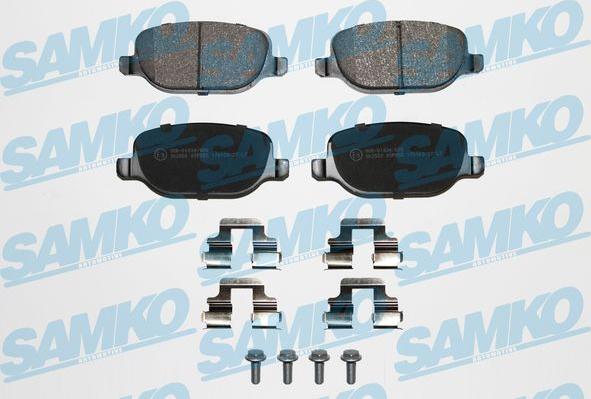 Samko 5SP855K - Тормозные колодки, дисковые, комплект autospares.lv