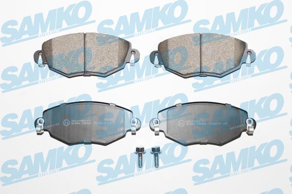 Samko 5SP865 - Тормозные колодки, дисковые, комплект autospares.lv