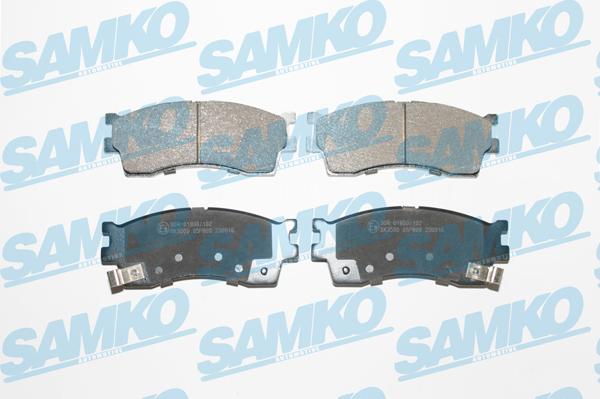 Samko 5SP809 - Тормозные колодки, дисковые, комплект autospares.lv