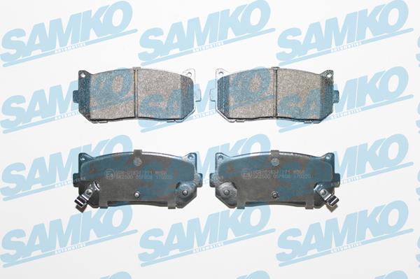 Samko 5SP808 - Тормозные колодки, дисковые, комплект autospares.lv