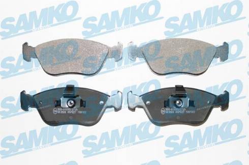 Samko 5SP827 - Тормозные колодки, дисковые, комплект autospares.lv