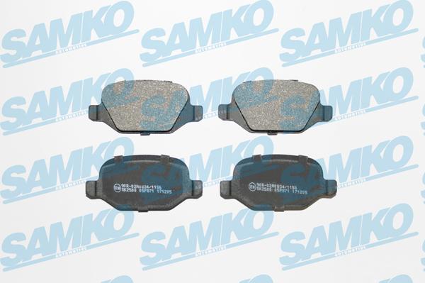 Samko 5SP871 - Тормозные колодки, дисковые, комплект autospares.lv