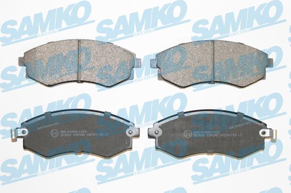 Samko 5SP348 - Тормозные колодки, дисковые, комплект autospares.lv