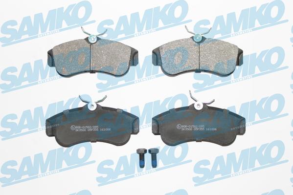 Samko 5SP355 - Тормозные колодки, дисковые, комплект autospares.lv