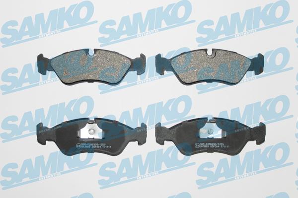 Samko 5SP304 - Тормозные колодки, дисковые, комплект autospares.lv