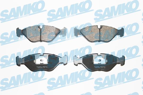 Samko 5SP310 - Тормозные колодки, дисковые, комплект autospares.lv