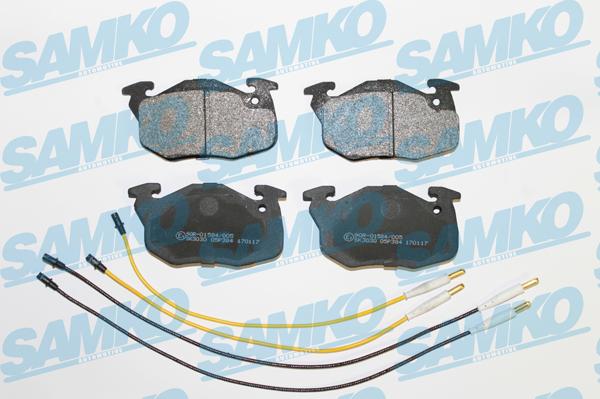 Samko 5SP384 - Тормозные колодки, дисковые, комплект autospares.lv