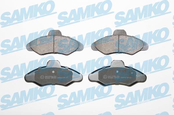 Samko 5SP383 - Тормозные колодки, дисковые, комплект autospares.lv