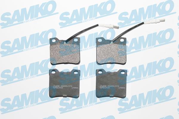 Samko 5SP330 - Тормозные колодки, дисковые, комплект autospares.lv