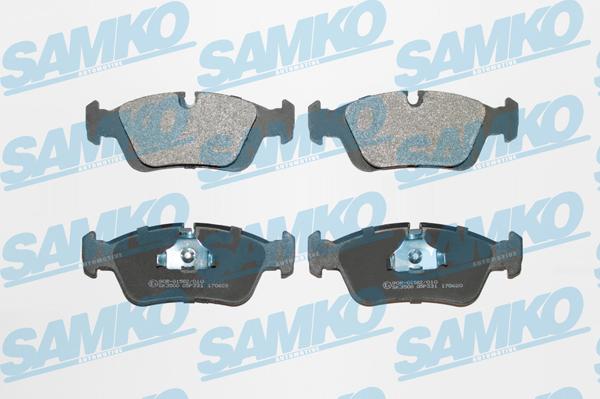 Samko 5SP331 - Тормозные колодки, дисковые, комплект autospares.lv