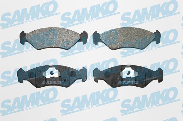 Samko 5SP295 - Тормозные колодки, дисковые, комплект autospares.lv