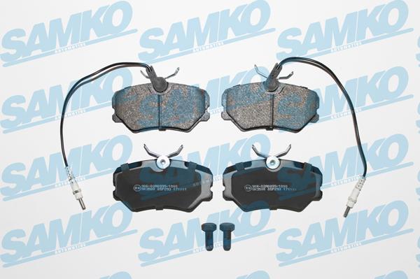 Samko 5SP293 - Тормозные колодки, дисковые, комплект autospares.lv