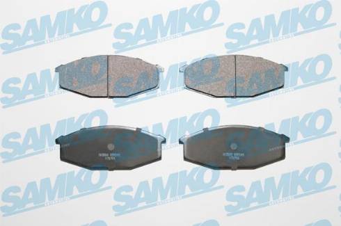 Samko 5SP249 - Тормозные колодки, дисковые, комплект autospares.lv