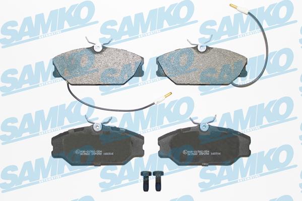 Samko 5SP258 - Тормозные колодки, дисковые, комплект autospares.lv