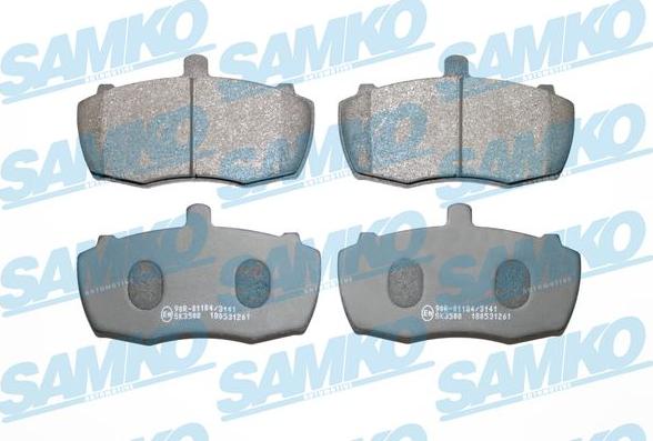 Samko 5SP261 - Тормозные колодки, дисковые, комплект autospares.lv