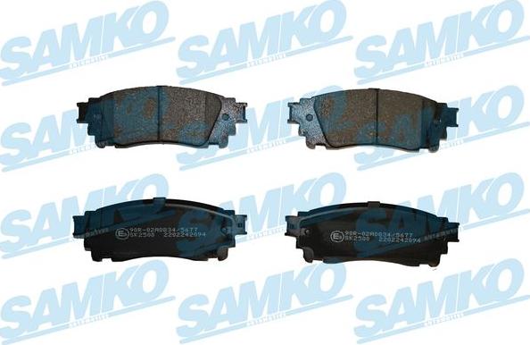 Samko 5SP2094 - Тормозные колодки, дисковые, комплект autospares.lv