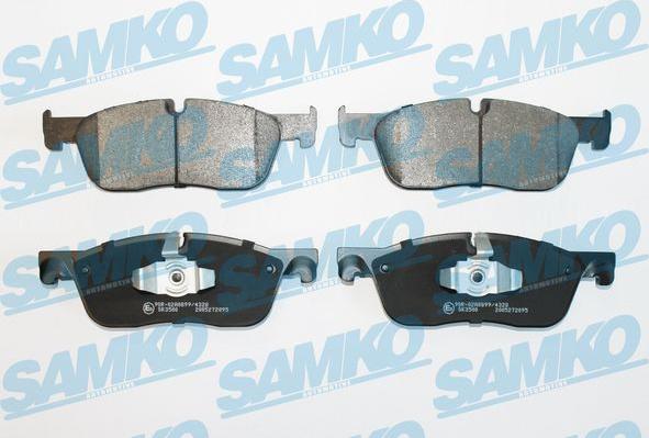 Samko 5SP2095 - Тормозные колодки, дисковые, комплект autospares.lv