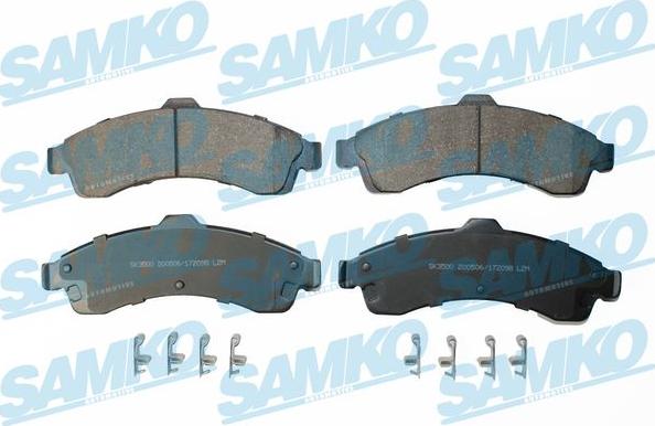 Samko 5SP2098 - Тормозные колодки, дисковые, комплект autospares.lv