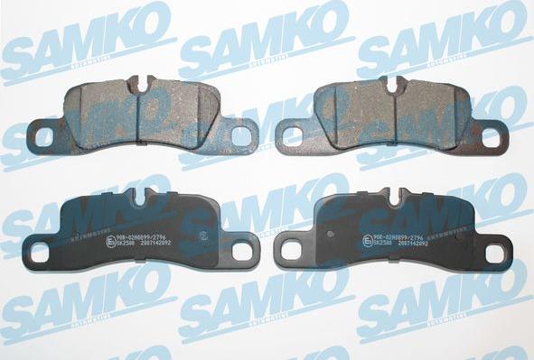 Samko 5SP2092 - Тормозные колодки, дисковые, комплект autospares.lv