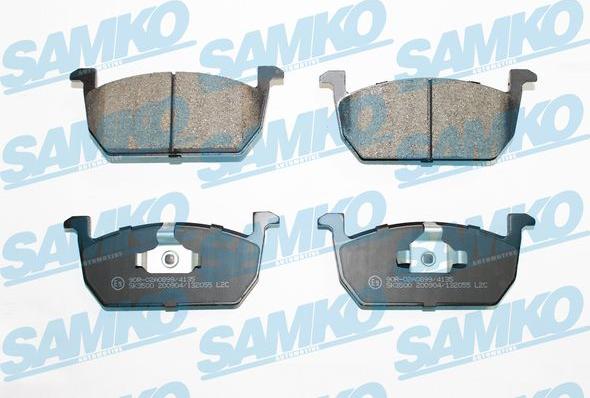 Samko 5SP2055 - Тормозные колодки, дисковые, комплект autospares.lv