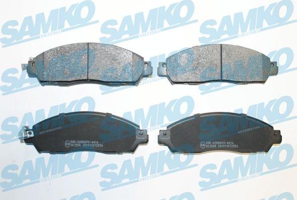 Samko 5SP2056 - Тормозные колодки, дисковые, комплект autospares.lv