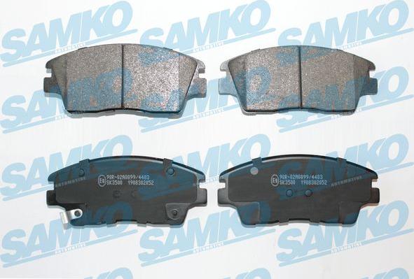 Samko 5SP2052 - Тормозные колодки, дисковые, комплект autospares.lv