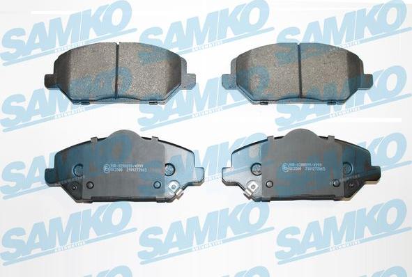 Samko 5SP2065 - Тормозные колодки, дисковые, комплект autospares.lv