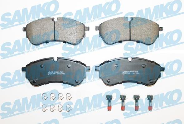 Samko 5SP2066 - Тормозные колодки, дисковые, комплект autospares.lv