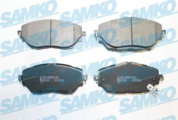 Samko 5SP2068 - Тормозные колодки, дисковые, комплект autospares.lv